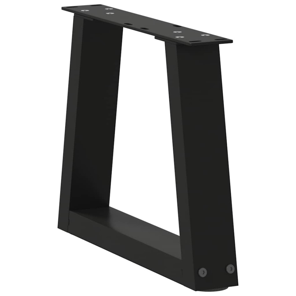 Patas para mesa de comedor forma V 2 uds negro 40x(30-31,3)