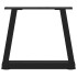 Patas para mesa de comedor forma V 2 uds negro 40x(30-31,3)