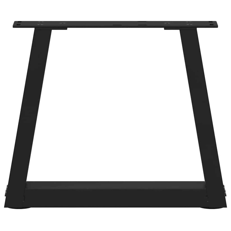 Patas para mesa de comedor forma V 2 uds negro 40x(30-31,3)