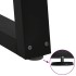 Patas para mesa de comedor forma V 2 uds negro 40x(30-31,3)