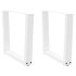 Patas para mesa de comedor forma V 2 uds blanco 50x(42-43,3)