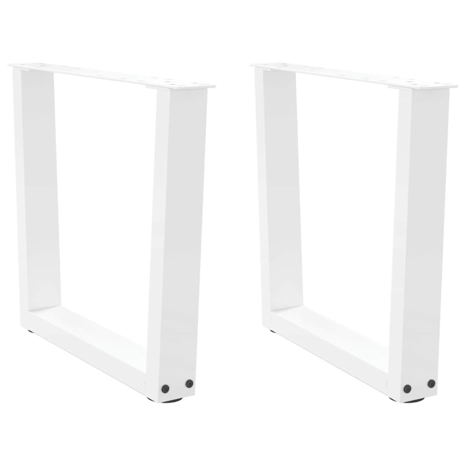 Patas para mesa de comedor forma V 2 uds blanco 50x(42-43,3)