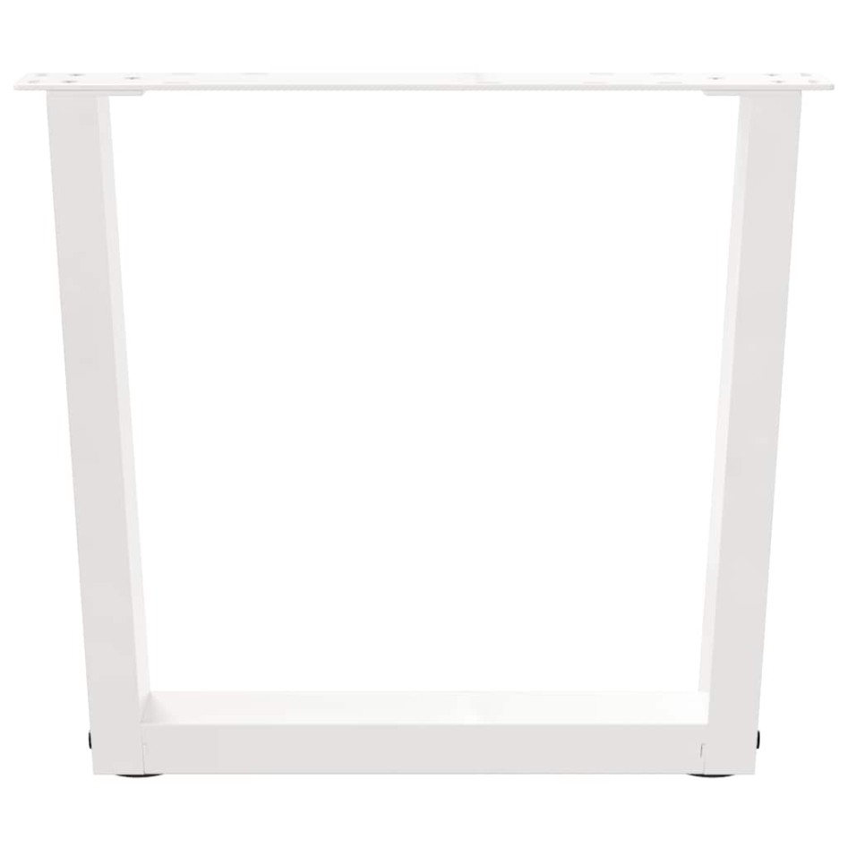 Patas para mesa de comedor forma V 2 uds blanco 50x(42-43,3)