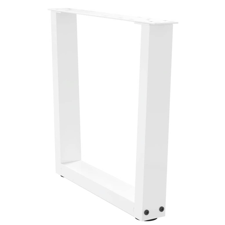Patas para mesa de comedor forma V 2 uds blanco 50x(42-43,3)