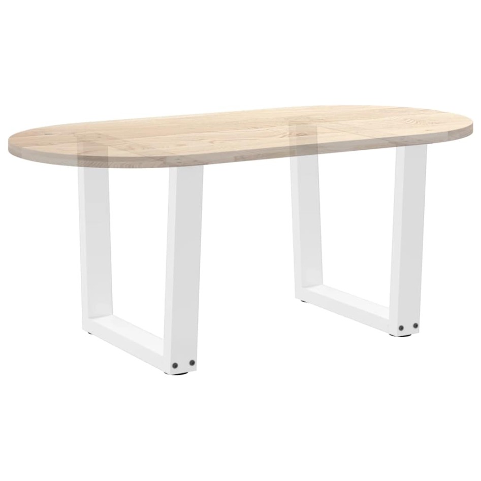 Patas para mesa de comedor forma V 2 uds blanco 50x(42-43,3)