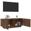 Mueble TV madera contrachapada color marrón roble 100x35x40 cm