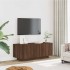 Mueble TV madera contrachapada color marrón roble 100x35x40