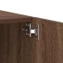 Mueble TV madera contrachapada color marrón roble 100x35x40
