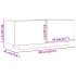 Mueble TV madera contrachapada color marrón roble 100x35x40