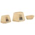 Set cestas de gatos 3 uds. con cojines sauce natural