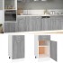 Armario bajo cocina madera ingeniería gris Sonoma 40x46x81,5