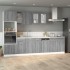 Armario bajo cocina madera ingeniería gris Sonoma 40x46x81,5