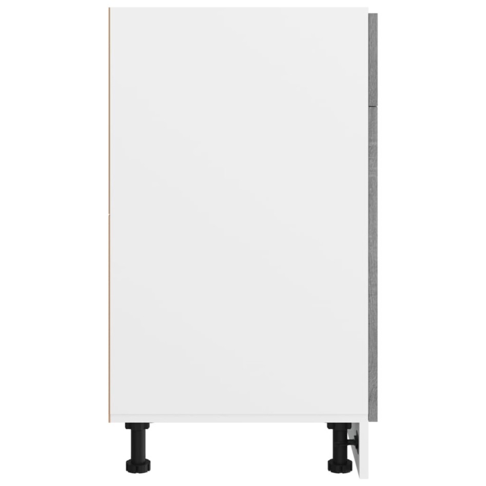 Armario bajo cocina madera ingeniería gris Sonoma 40x46x81,5