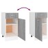 Armario bajo cocina madera ingeniería gris Sonoma 40x46x81,5