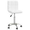 Silla de comedor giratoria cuero sintético blanco