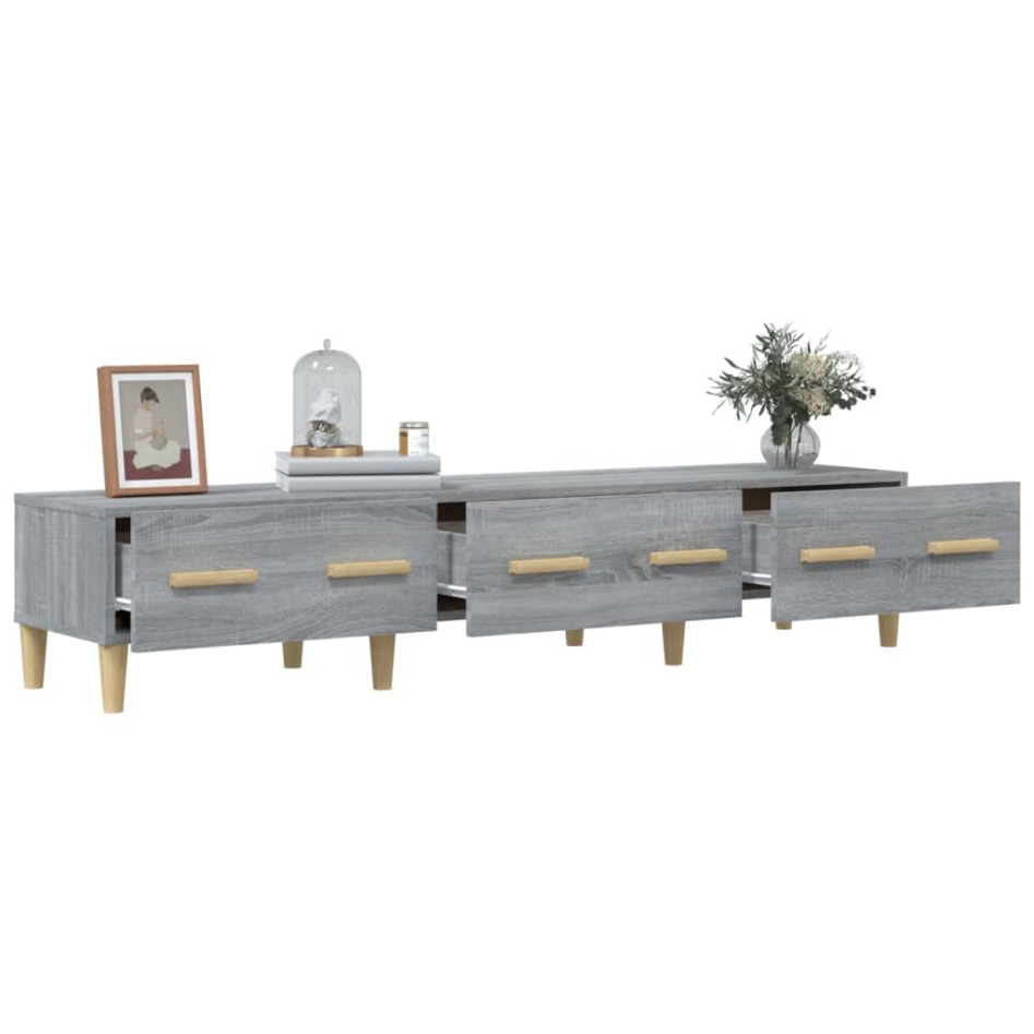 Mueble para TV madera contrachapada gris Sonoma 150x34,5x30
