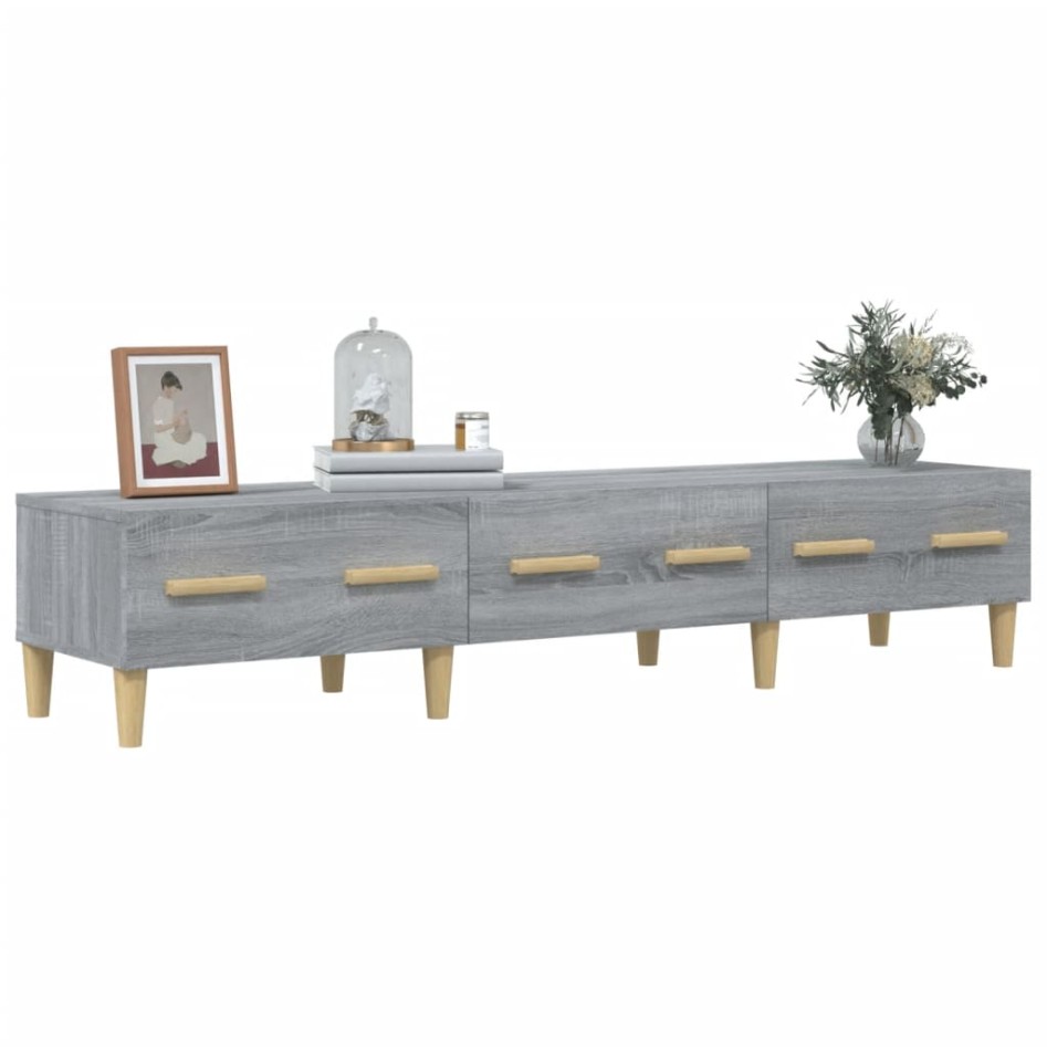 Mueble para TV madera contrachapada gris Sonoma 150x34,5x30