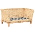 Cesta para perros con cojín sauce natural 50x33x30
