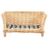 Cesta para perros con cojín sauce natural 50x33x30