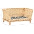 Cesta para perros con cojín sauce natural 50x33x30