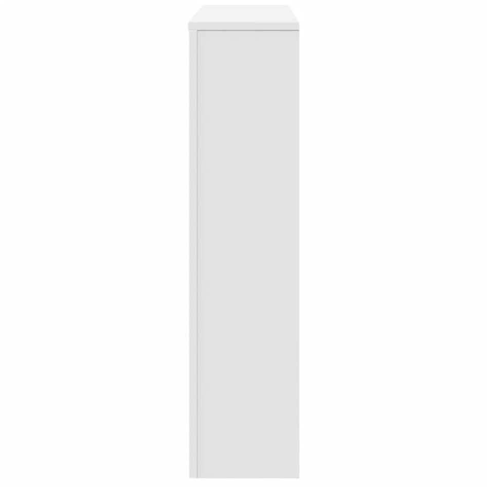 Cubierta de radiador madera de ingeniería blanco 149x20x82