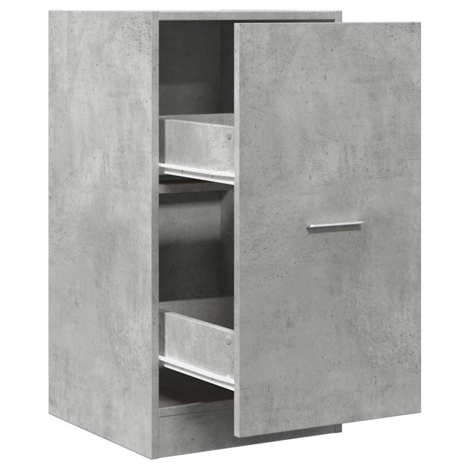 Armario botiquín madera ingeniería gris hormigón 40x41x77,5