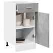 Armario inferior cajón contrachapada gris hormigón 40x46x81,5cm