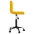 Silla de oficina giratoria de terciopelo amarilla