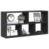 Estantería de pared madera de ingeniería negra 100x25x50