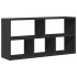 Estantería de pared madera de ingeniería negra 100x25x50