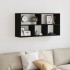 Estantería de pared madera de ingeniería negra 100x25x50