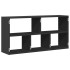 Estantería de pared madera de ingeniería negra 100x25x50