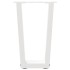 Patas para mesa de comedor en forma de V 2 uds blanco