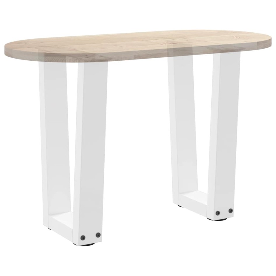 Patas para mesa de comedor en forma de V 2 uds blanco