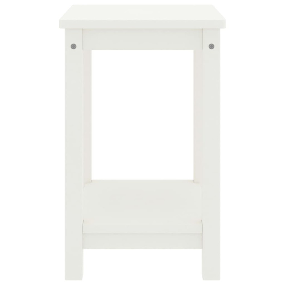 Mesita de noche madera maciza de pino blanco 35x30x47