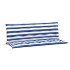 Cojines banco jardín 2 uds tela a rayas azul blanco 150x50x7