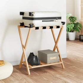 Soporte para maletas bambú 68x38x58