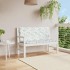 Cojines banco jardín 2 uds tela estampado de hojas 120x50x7