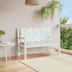 Cojines banco jardín 2 uds tela estampado de hojas 120x50x7 cm