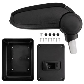 Reposabrazos para coche ABS negro 17x40x(31-49)