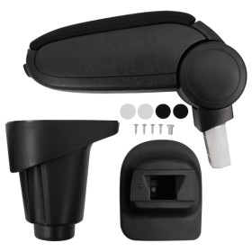 Reposabrazos para coche ABS negro 14x35x(37-53)