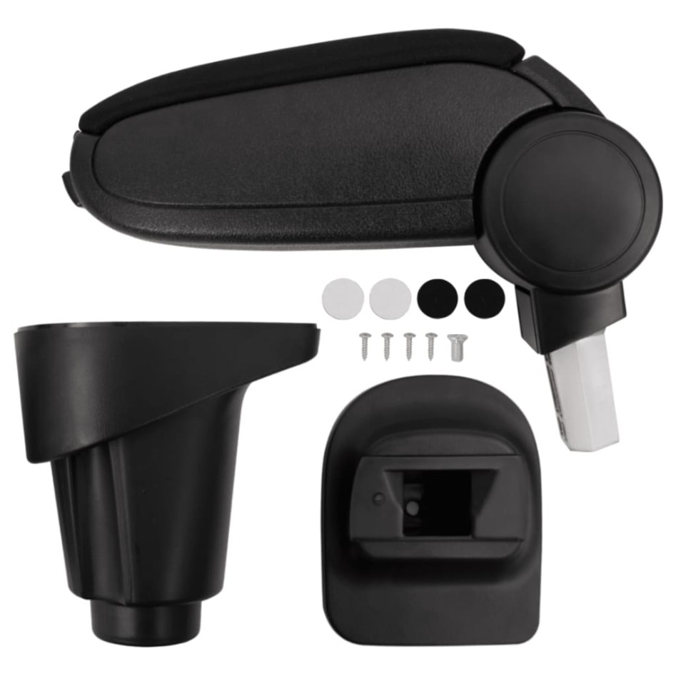 Reposabrazos para coche ABS negro 14x35x(37-53)