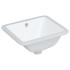 Lavabo de baño rectangular cerámica blanco 36,5x32x15,5