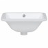 Lavabo de baño rectangular cerámica blanco 36,5x32x15,5