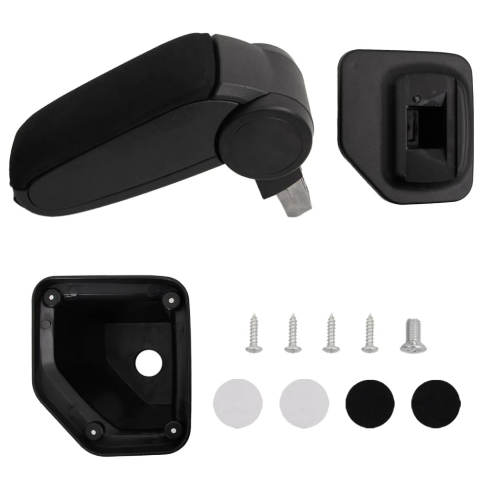 Reposabrazos para coche ABS negro 15x32x(40-52)