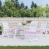 Cojines de silla de jardín 4 uds tela rosa 40x40x3