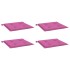 Cojines de silla de jardín 4 uds tela rosa 40x40x3