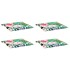 Cojines para silla de jardín 4 uds tela multicolor 50x50x3