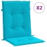 Cojines para silla con respaldo bajo 2 uds tela
