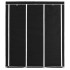 Armario con compartimentos y varillas tela negro 150x45x175